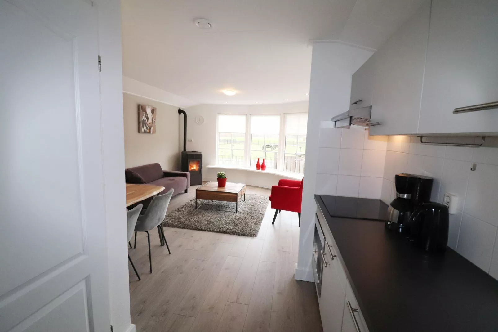 Huisje op paardenboerderij-Wohnzimmer