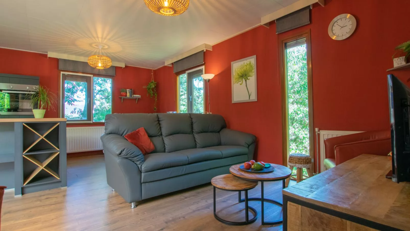 Witte Bungalow-Salon