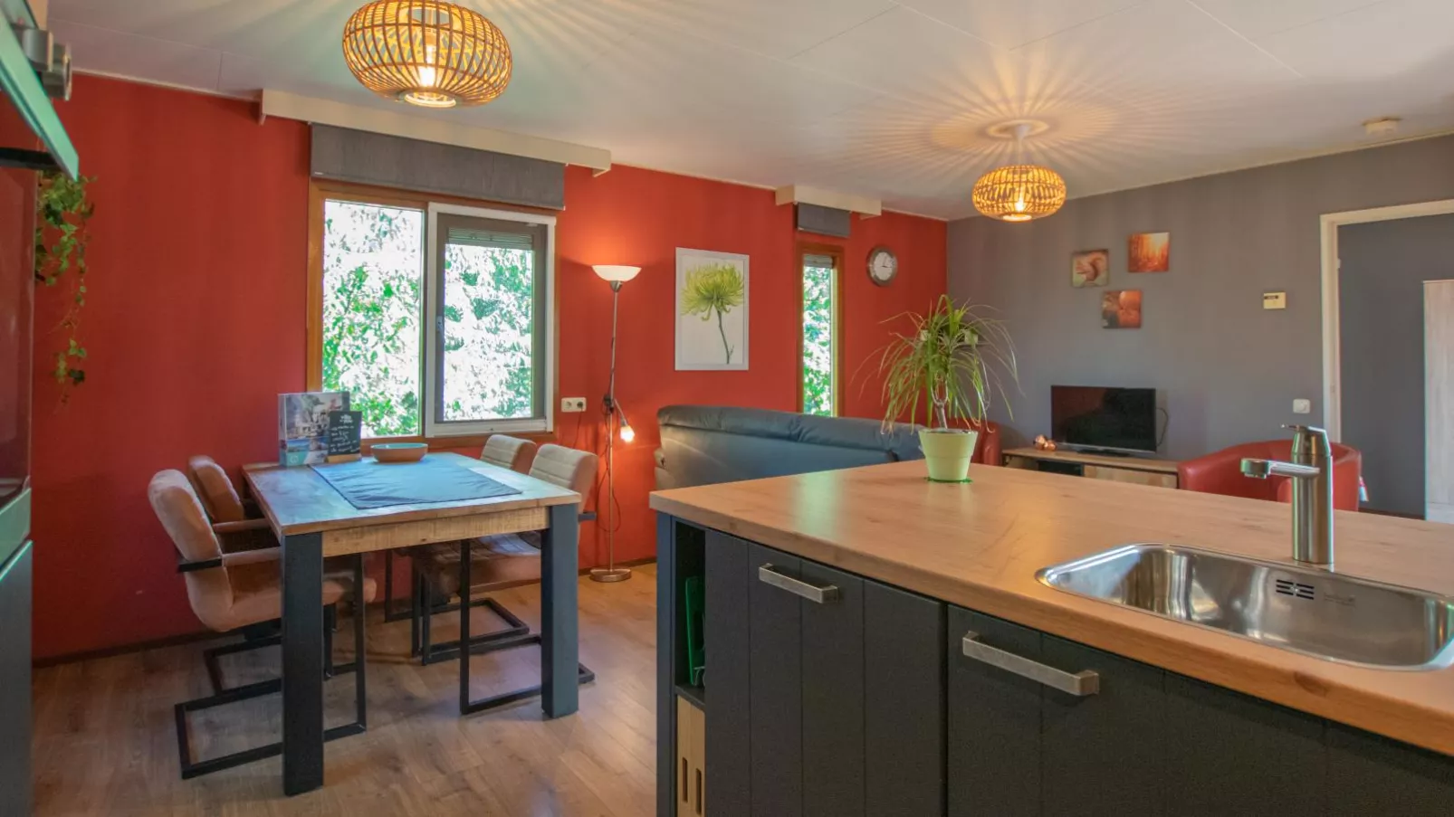 Witte Bungalow-Cuisine