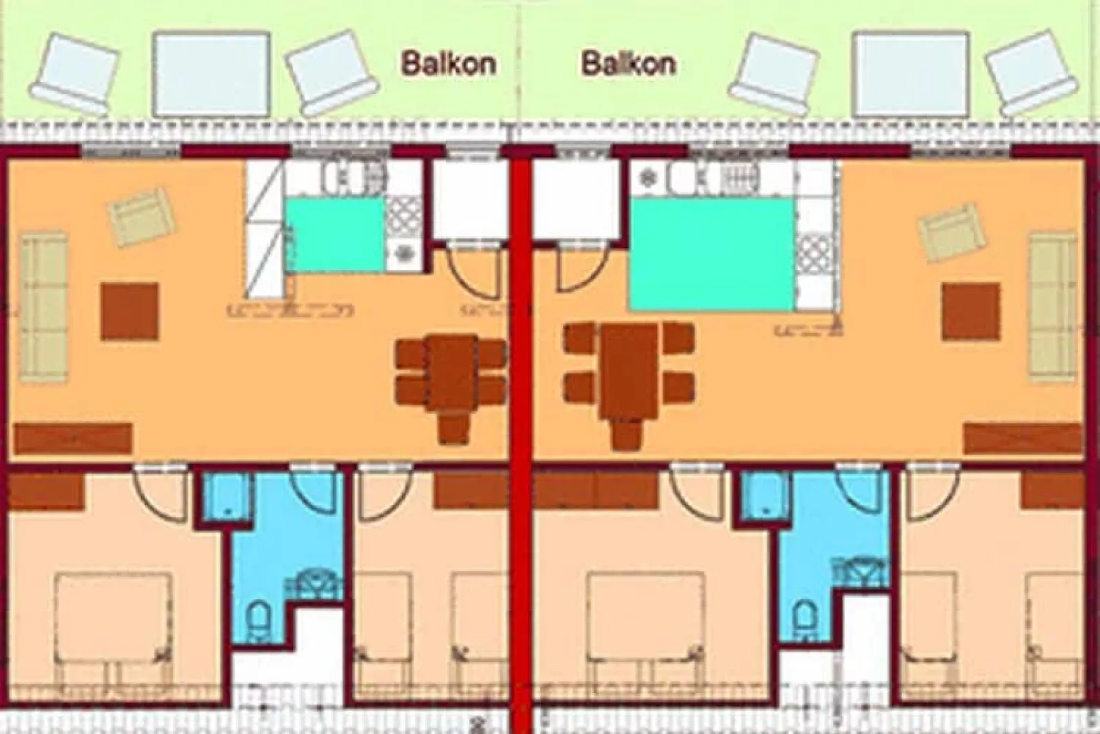 3-Raum-App 65 qm-Floor plan