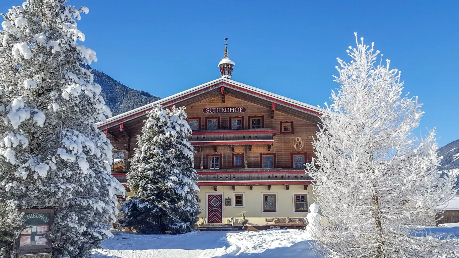 Landhaus Schiedhof-Außenbereich Winter