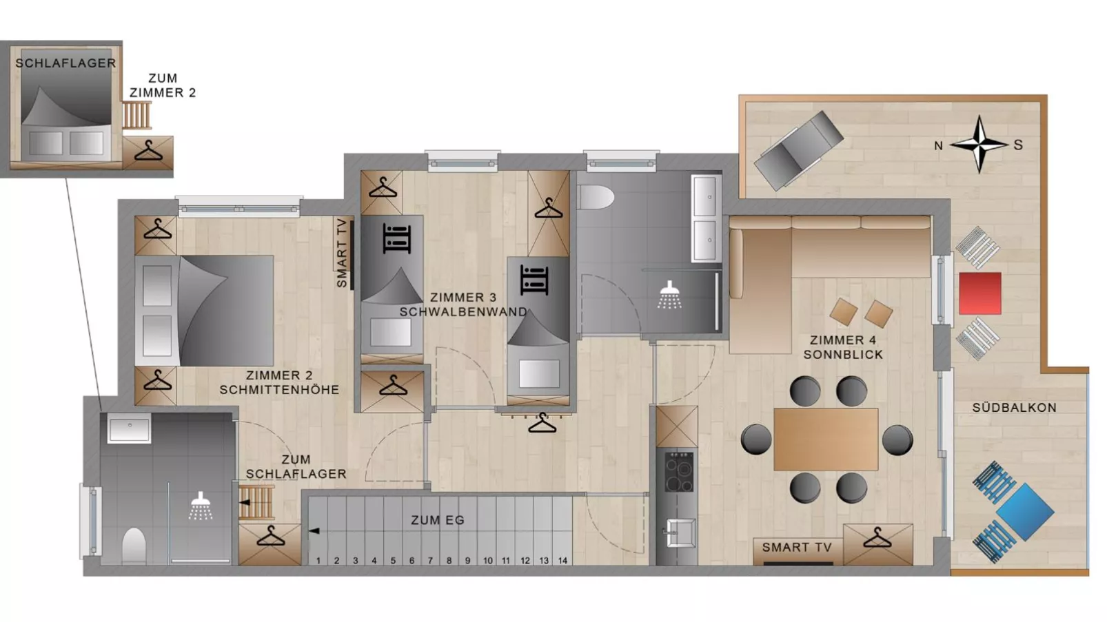 BergbiberHAUS Top B-Floor plan