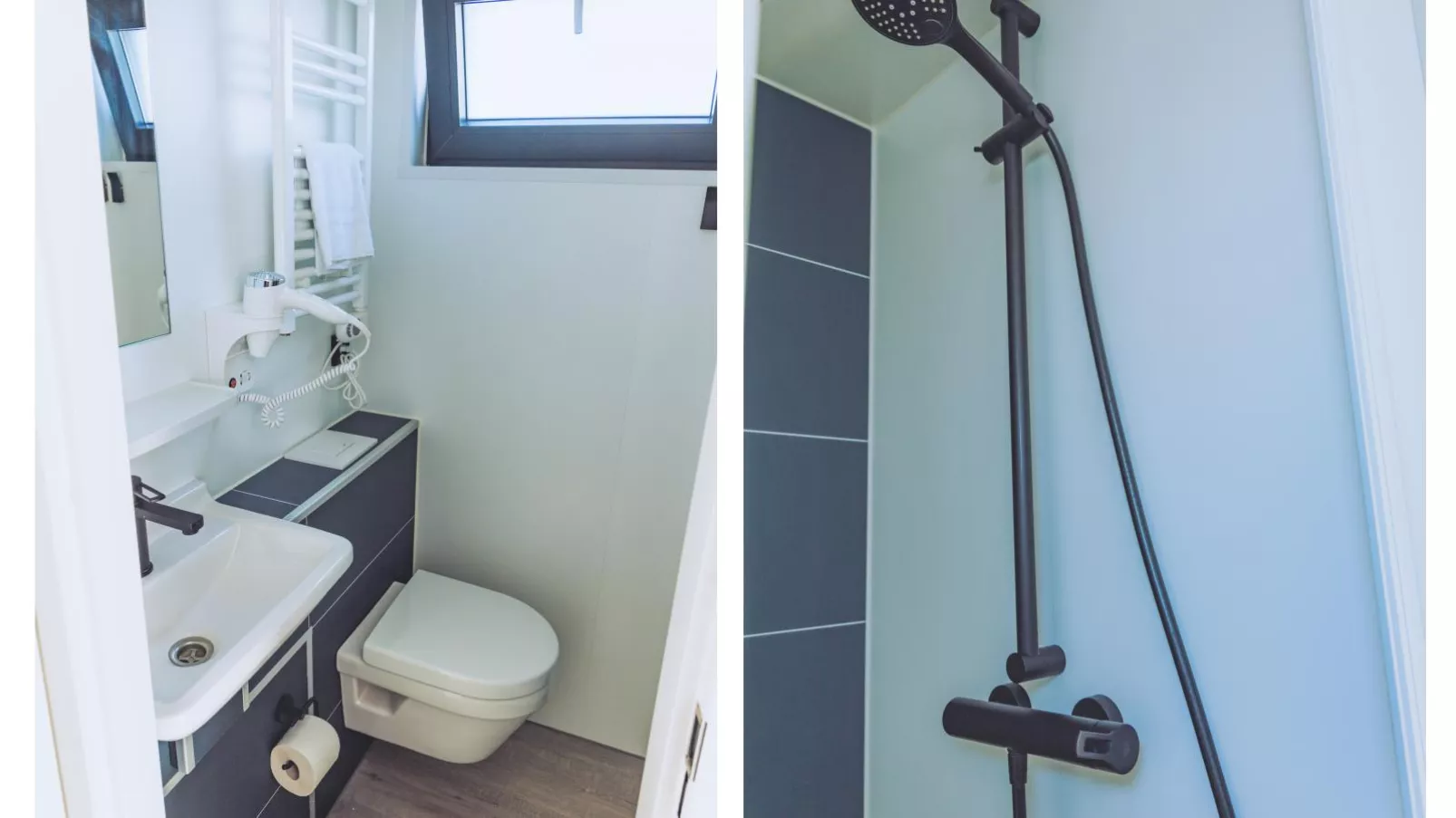 Tiny houseboat Parel I - airco-Bathroom