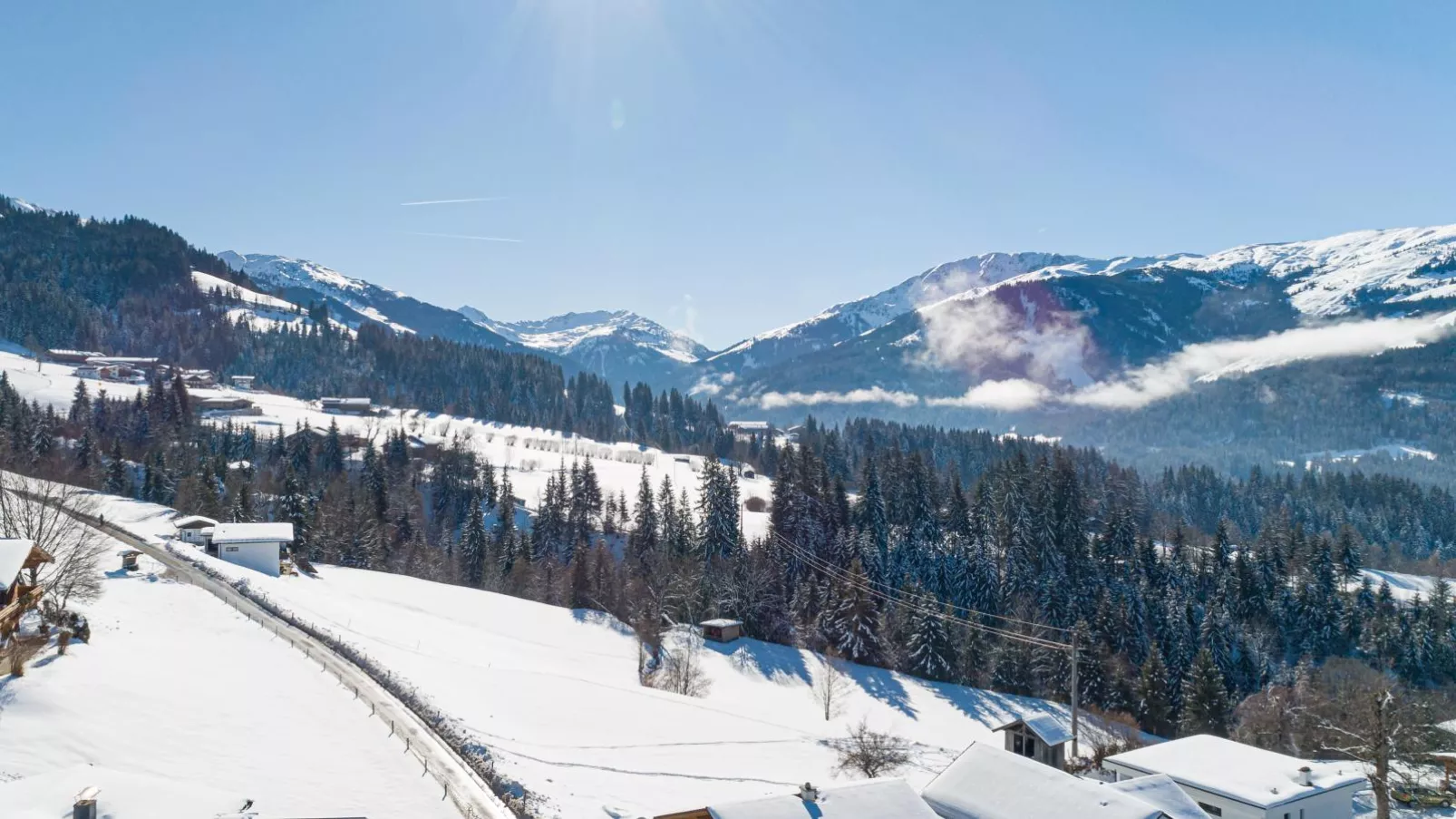 Chalet Josef-Gebiet Winter 1 km