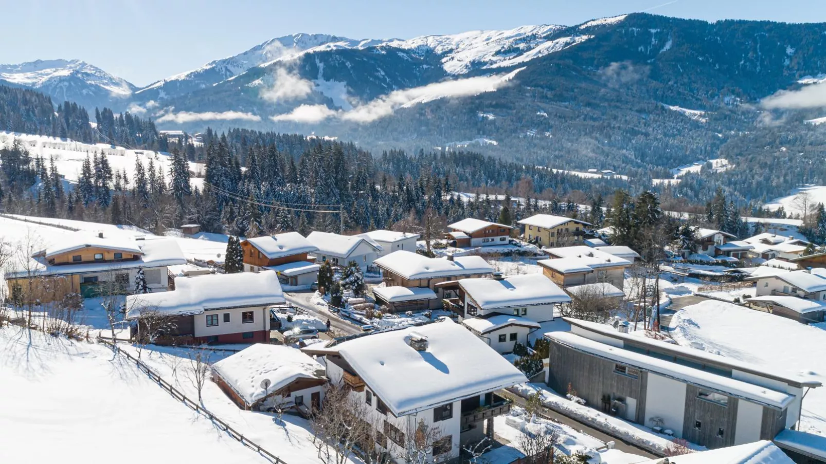 Chalet Josef-Gebiet Winter 1 km