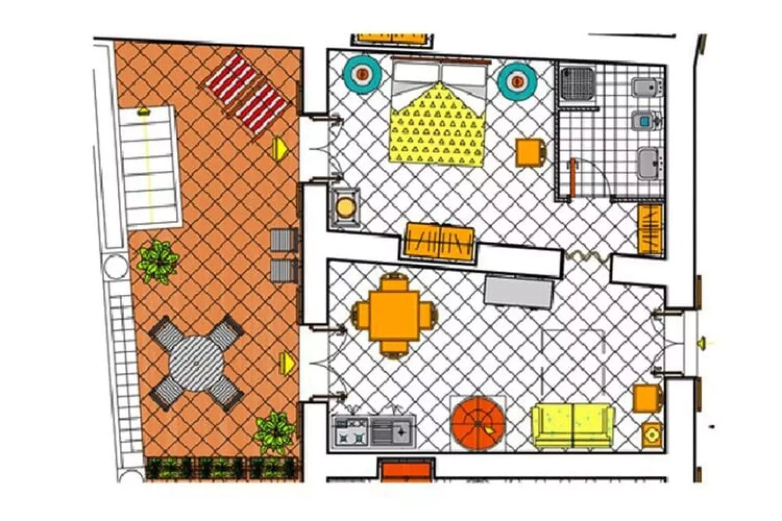 Apartments, Lipari-Bagnamare - Panarea-Floor plan