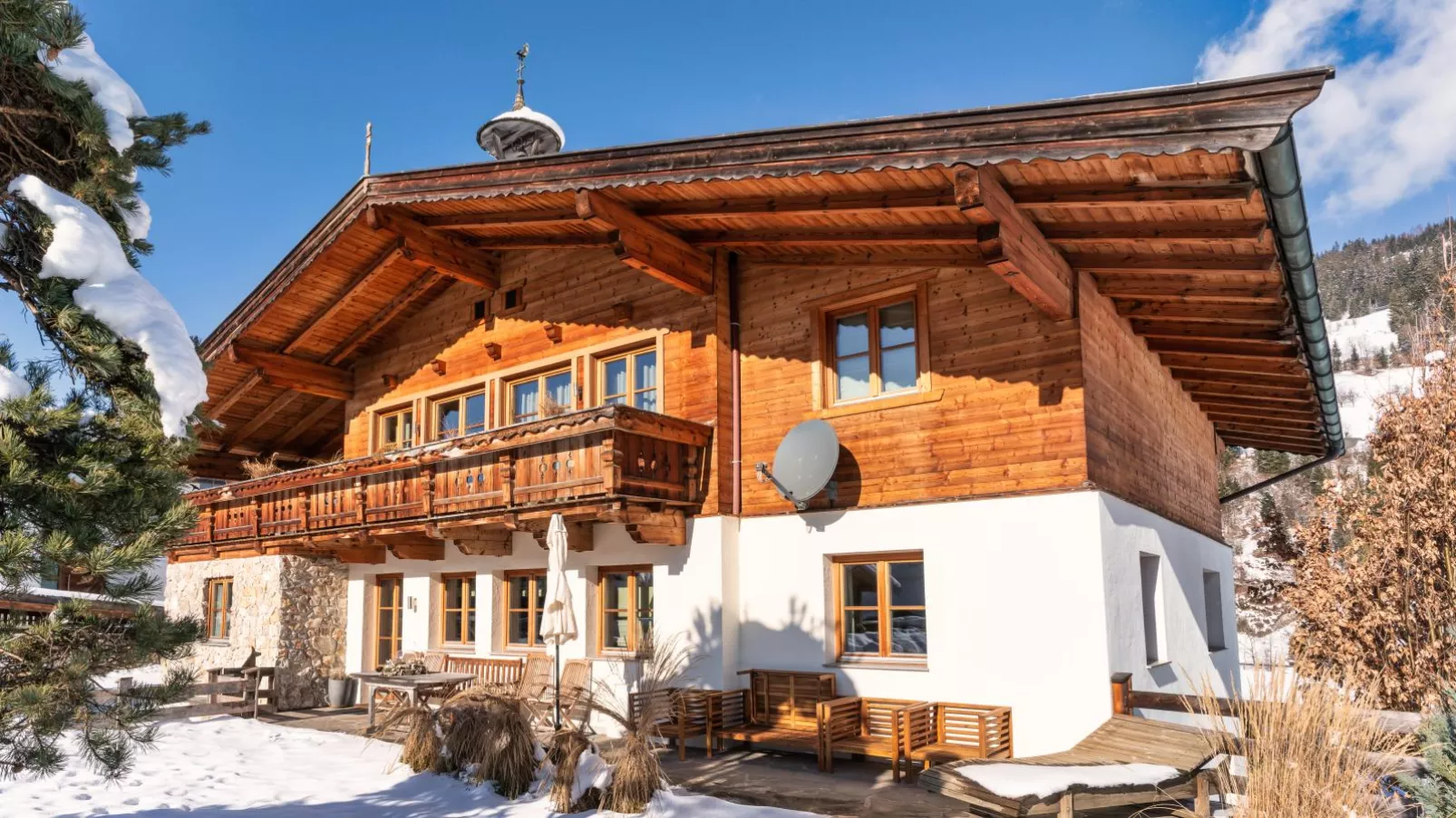 Chalet-Apartment Alpenrose am Lift-Außenbereich Winter