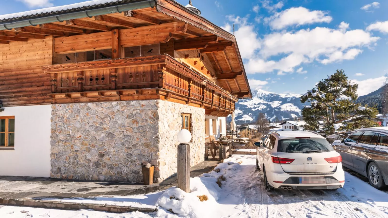 Chalet-Apartment Lavendel am Lift-Exterior winter