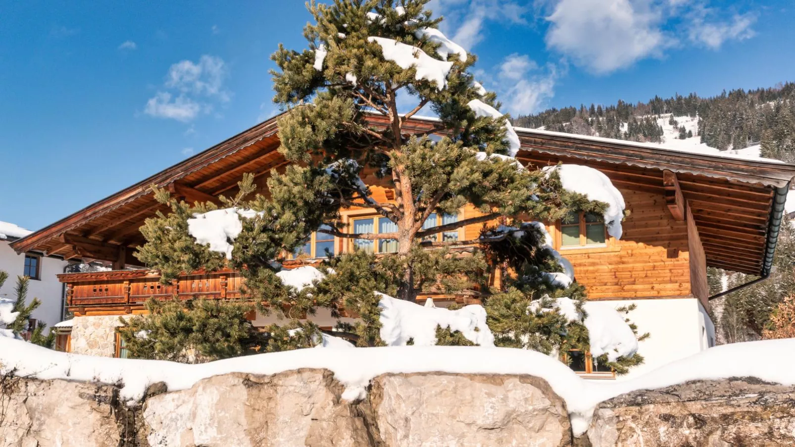 Chalet-Apartment Lavendel am Lift-Exterior winter