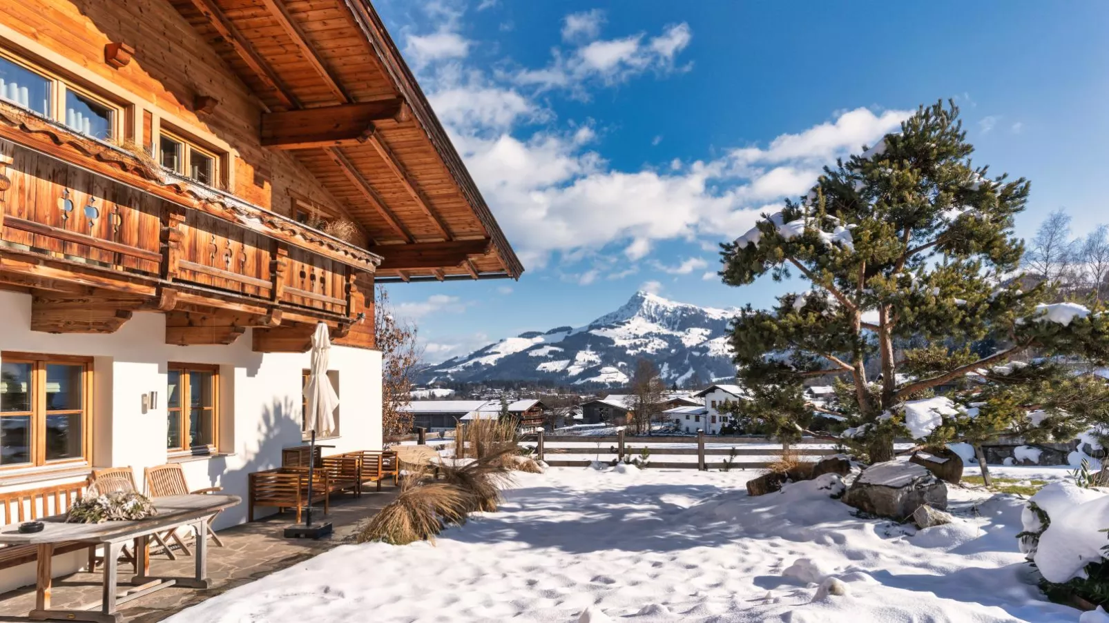 Chalet-Apartment Lavendel am Lift-Exterior winter