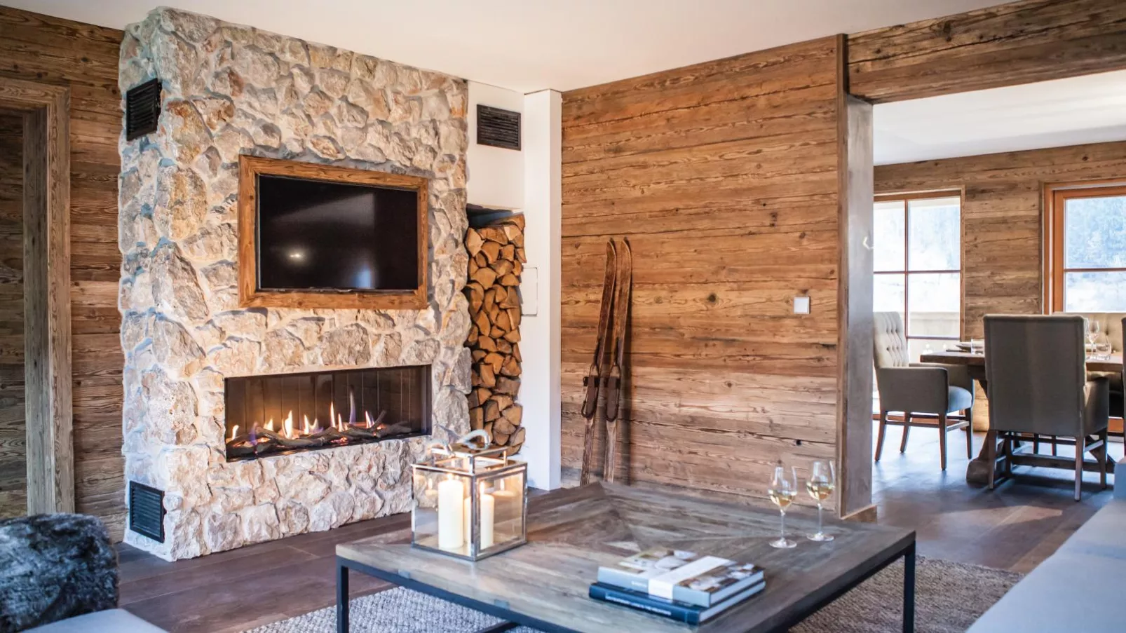 Kitz Boutique Chalet am Lift-Wohnzimmer