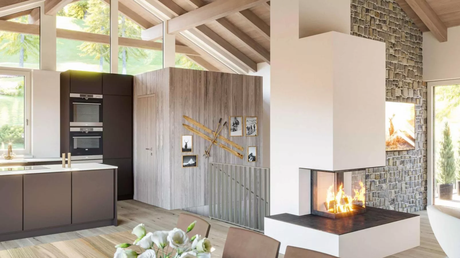 Atemlos Mountain Chalet-Living room