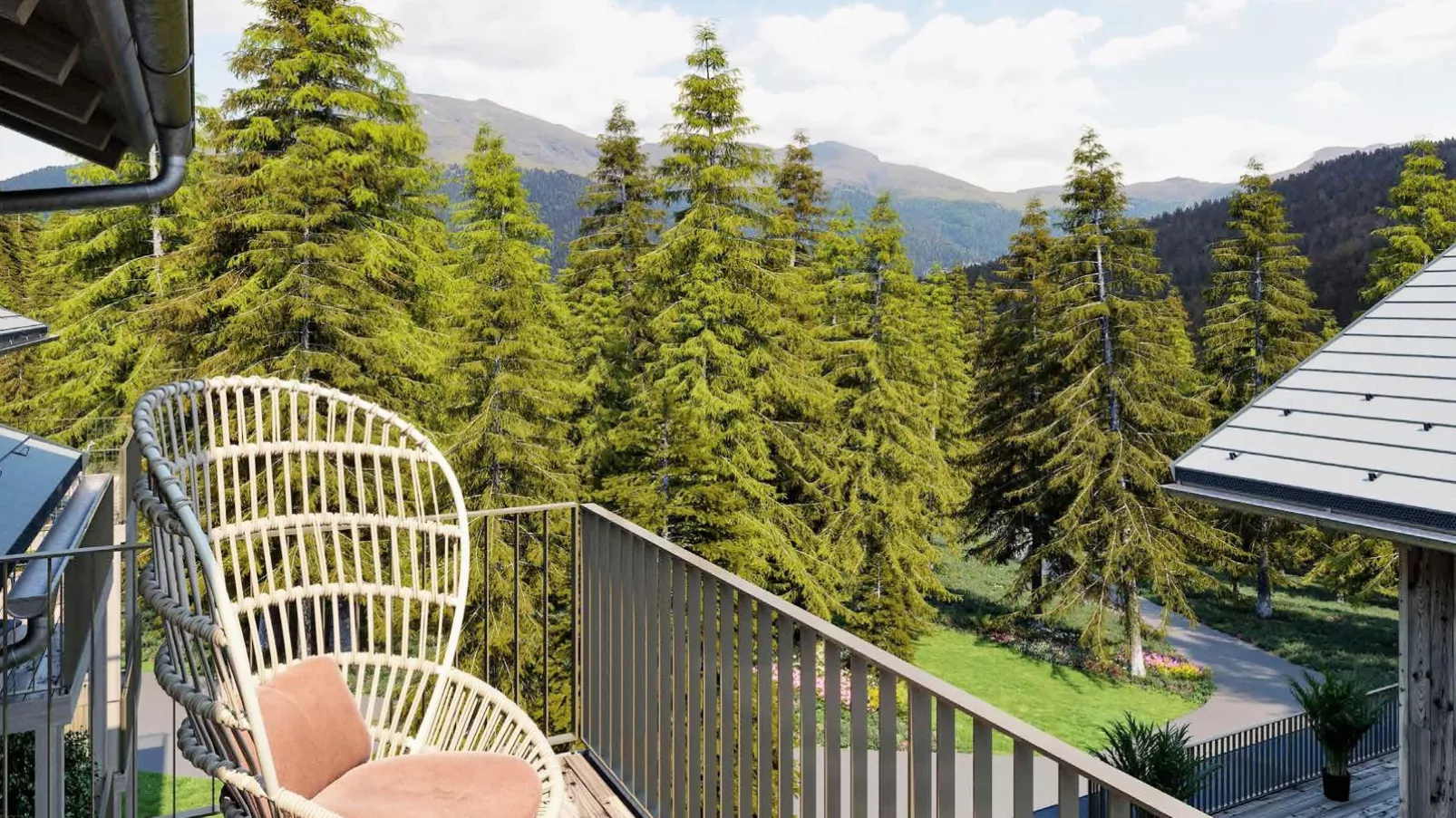 Romantik Mountain Chalet-Balcon-terrasse