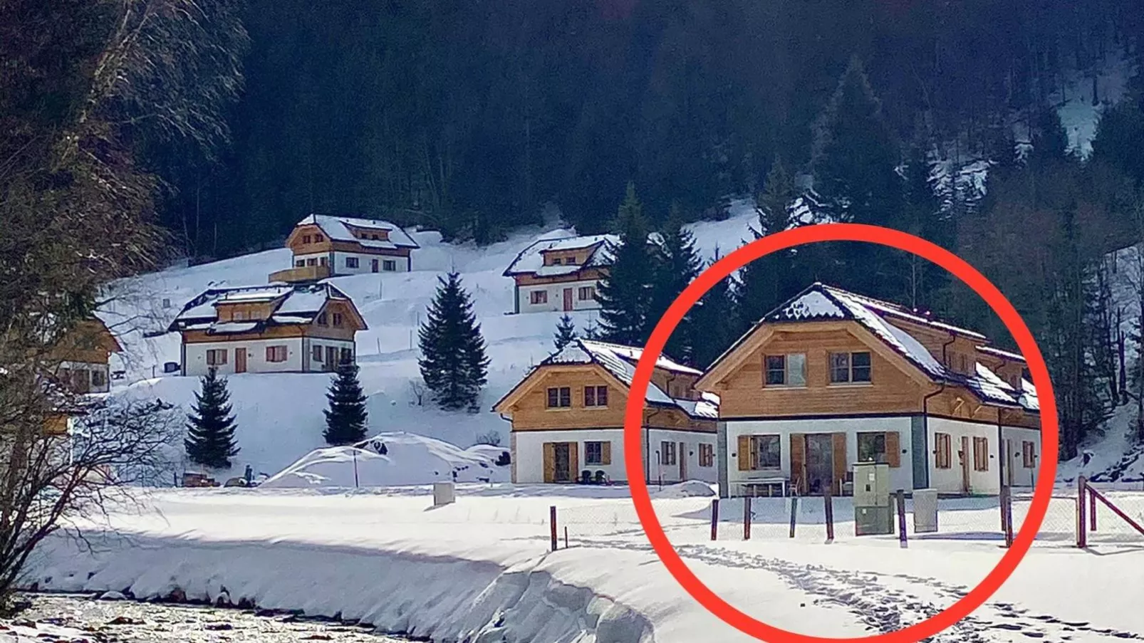 Haus am Bach-Area winter 1km