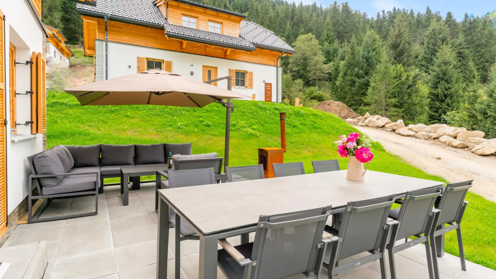 Riesner Alpenlodge-Gardens summer