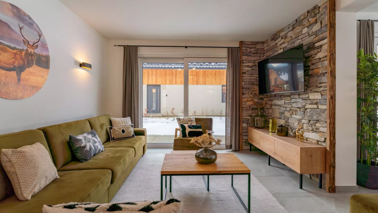 Mountain Chalet An der Mur-Living room