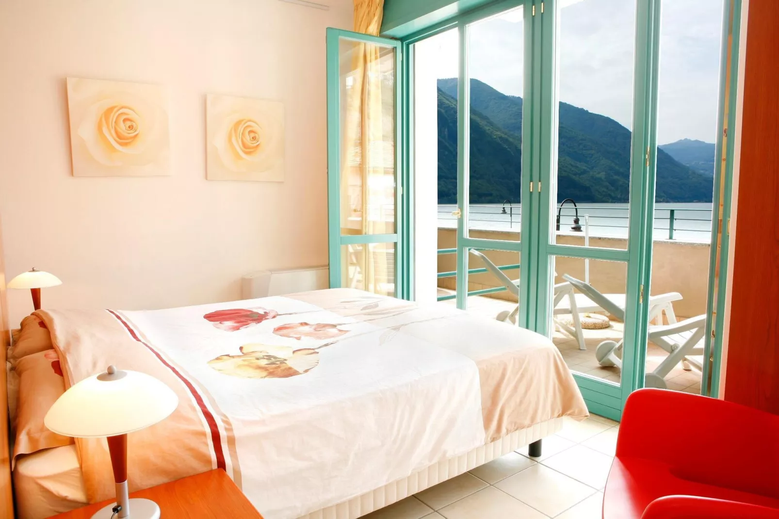 Residence Porto Letizia Porlezza - Palace 2-room 6 pax Lake View Plus P2LP6 8209-Bedroom
