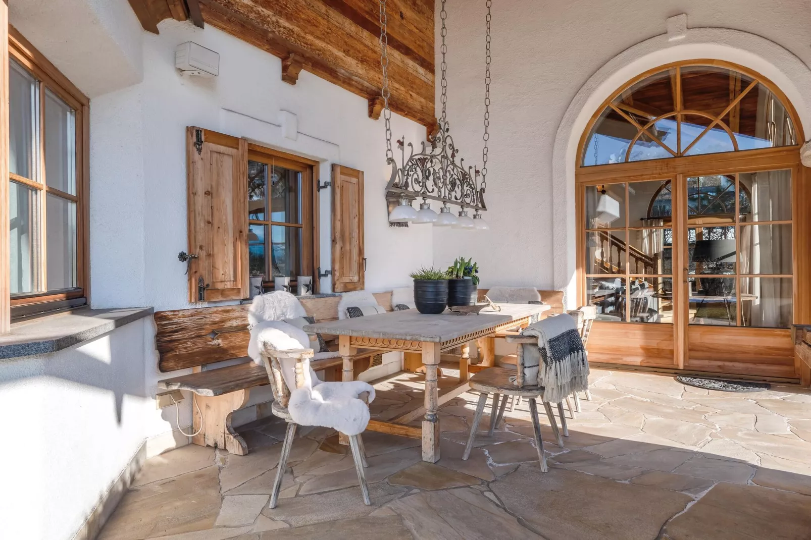Luxury-Chalet in St Johann in Tirol-Terrace balcony