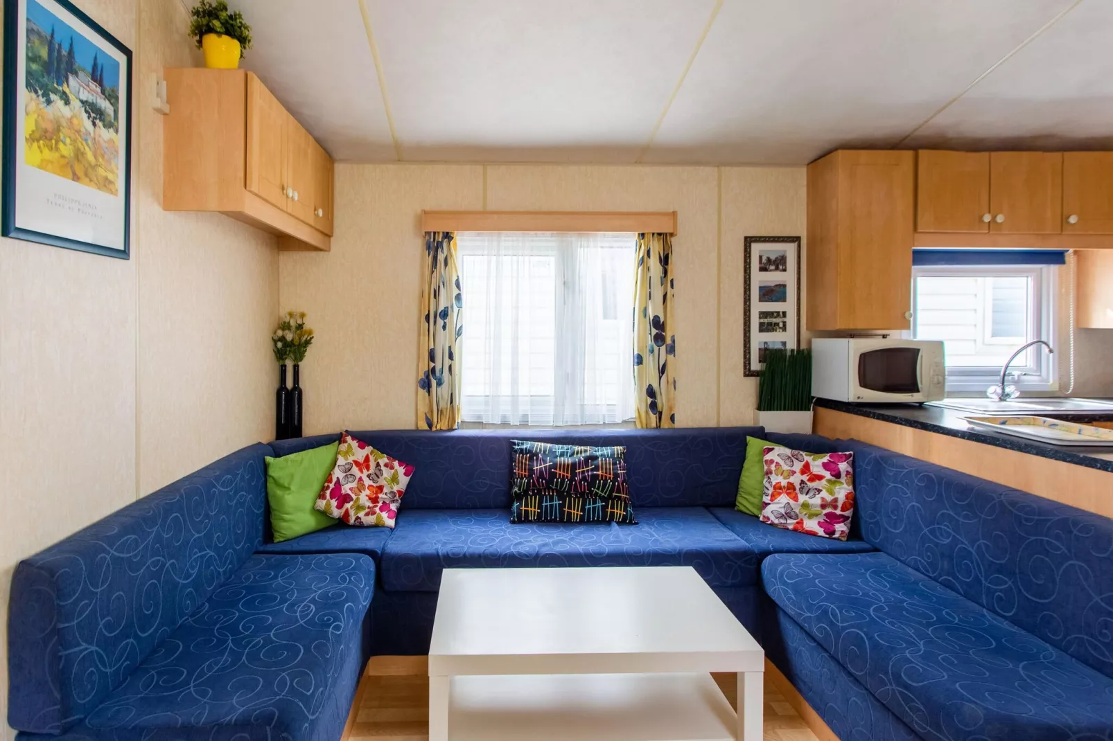 Mobilhome Valrose-Living room
