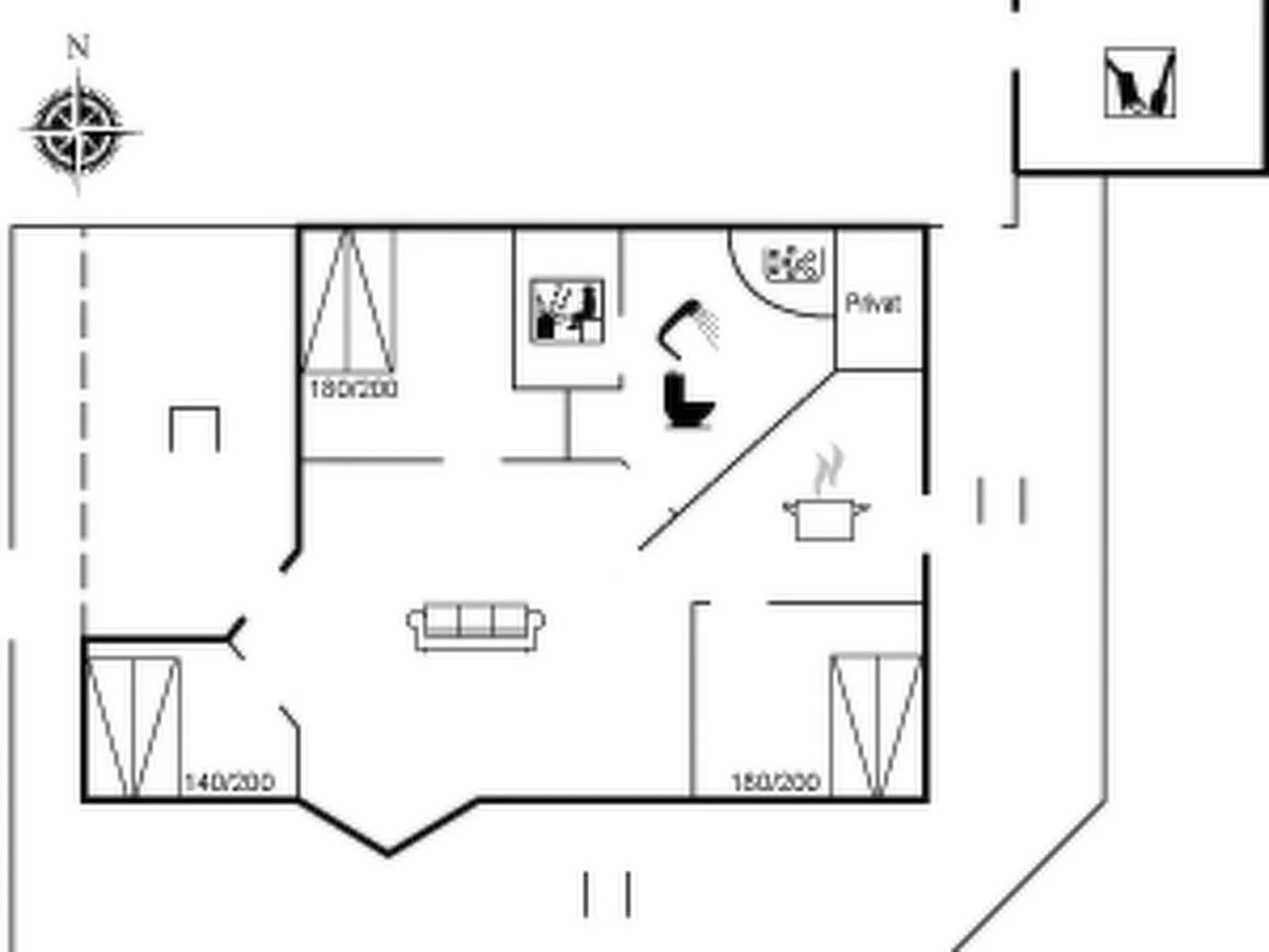 "Barnet" - 2.2km from the sea-Inside