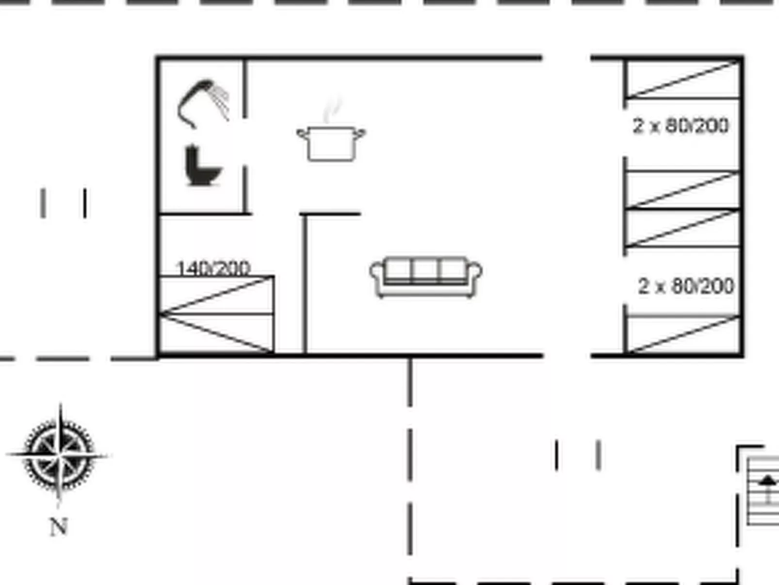 "Thorkil" - 800m from the sea-Inside