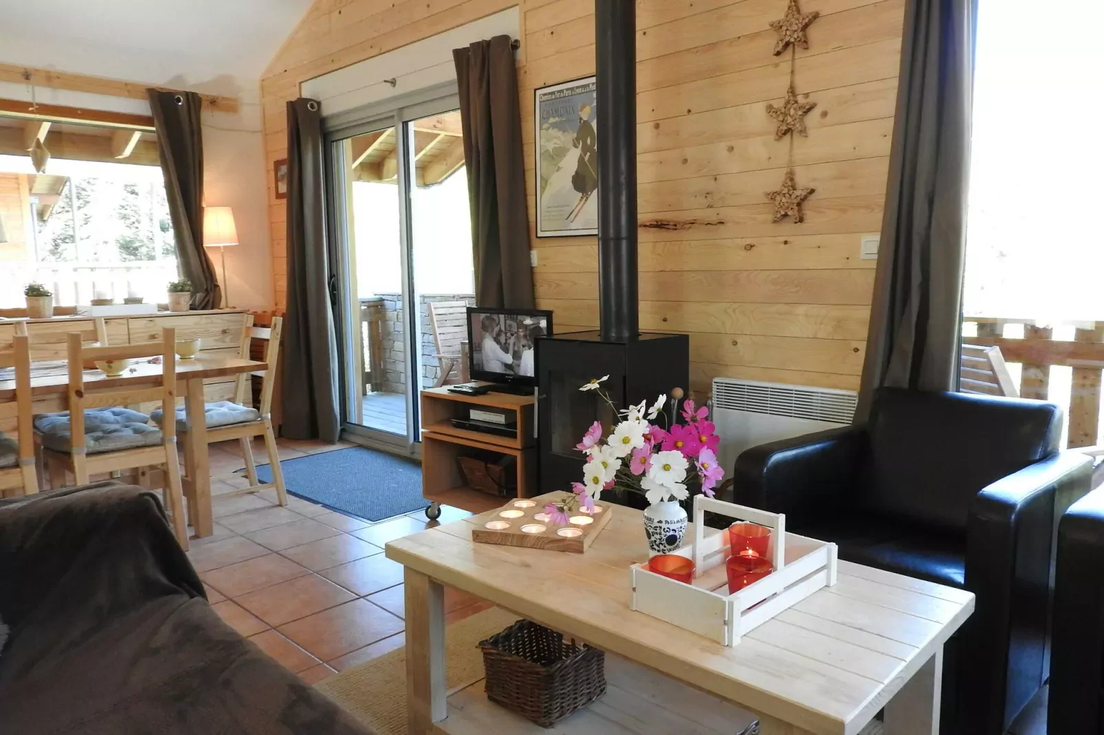 Spacious chalet in Villarodin-Bourget-Living room