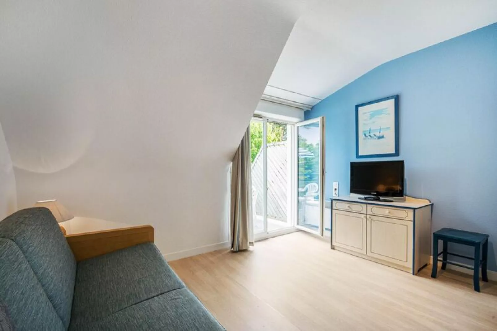 Residence La Voile d'Or L'Ile-aux-Moines // OVO12 - Studio 2 Standard - Terasse ou balcon-Wohnzimmer