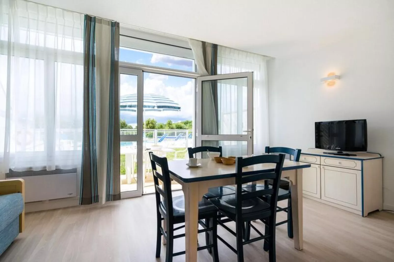 Residence La Voile d'Or L'Ile-aux-Moines // OVO12 - Studio 2 Standard - Terasse ou balcon-Wohnzimmer