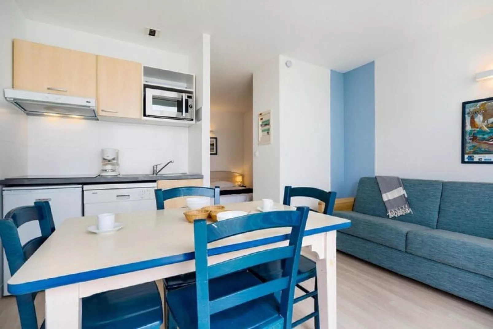Residence La Voile d'Or L'Ile-aux-Moines // OVO12 - Studio 2 Standard - Terasse ou balcon-Wohnzimmer
