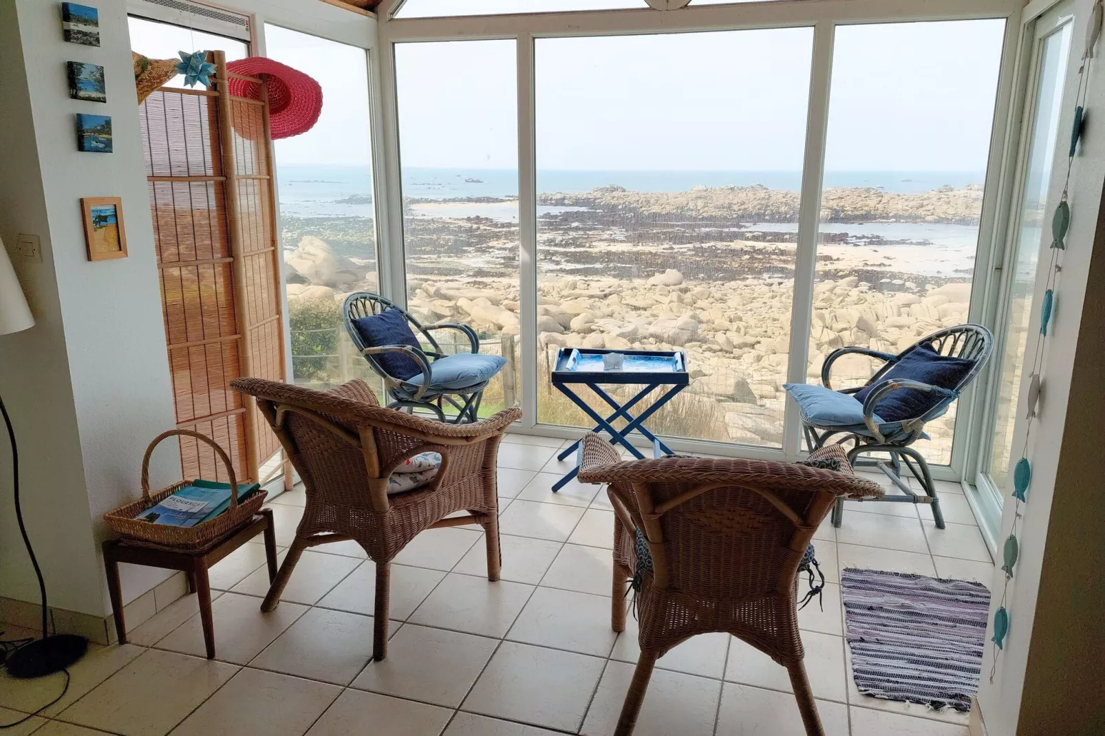 Das Meer vor der Türe 180° Panoramablick Plouescat-View summer