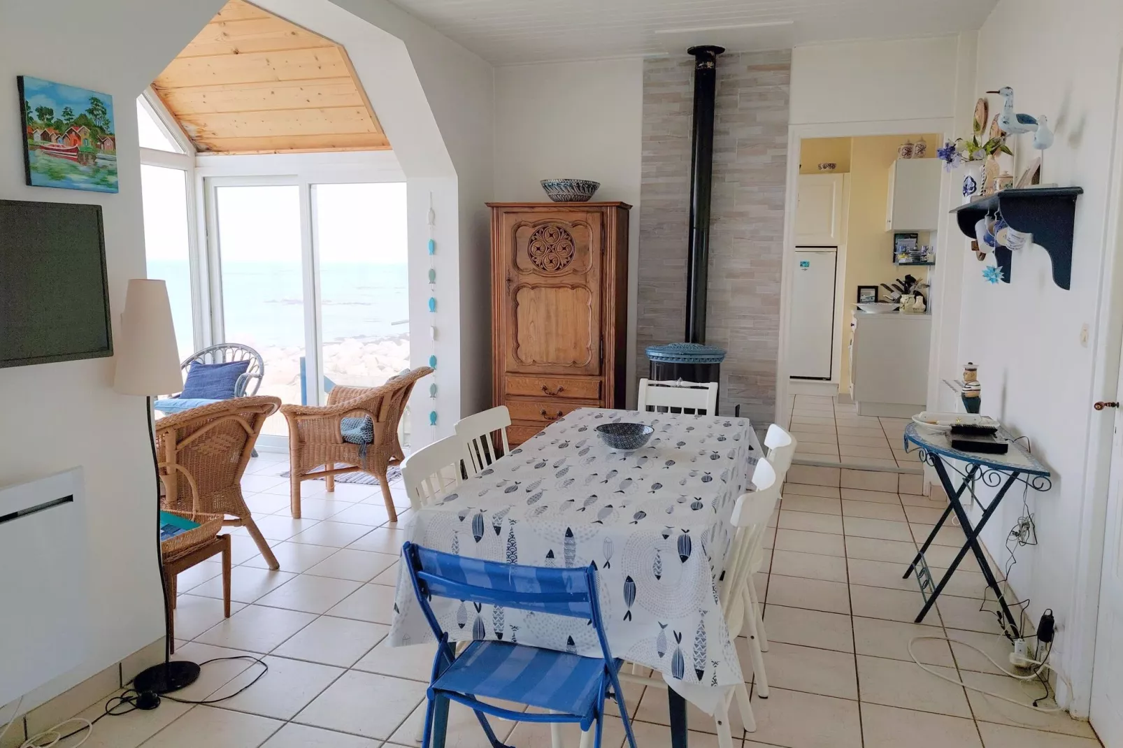 Das Meer vor der Türe 180° Panoramablick Plouescat-Dining room
