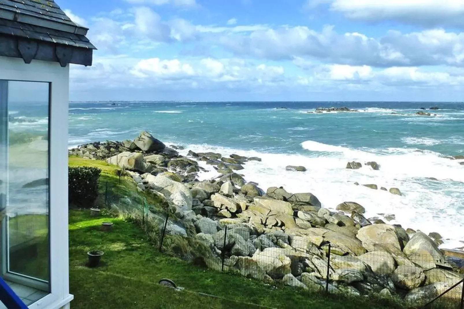 Das Meer vor der Türe 180° Panoramablick Plouescat-View summer