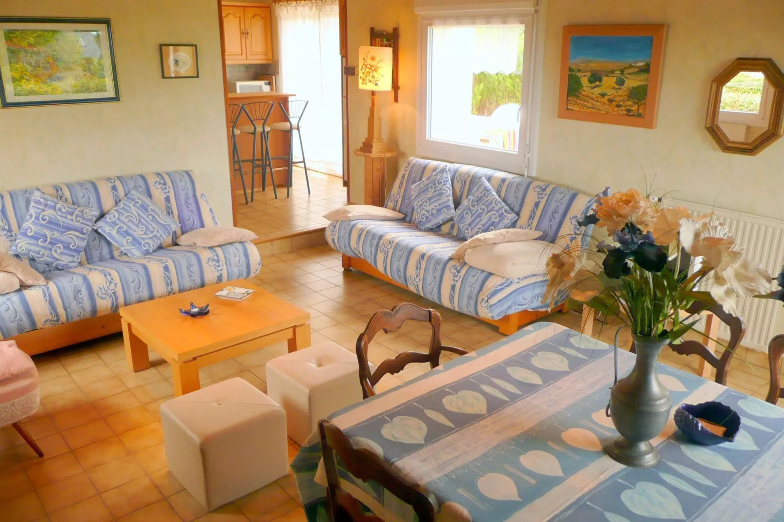 Ferienhaus mit Meerblick Landéda-Wohnzimmer