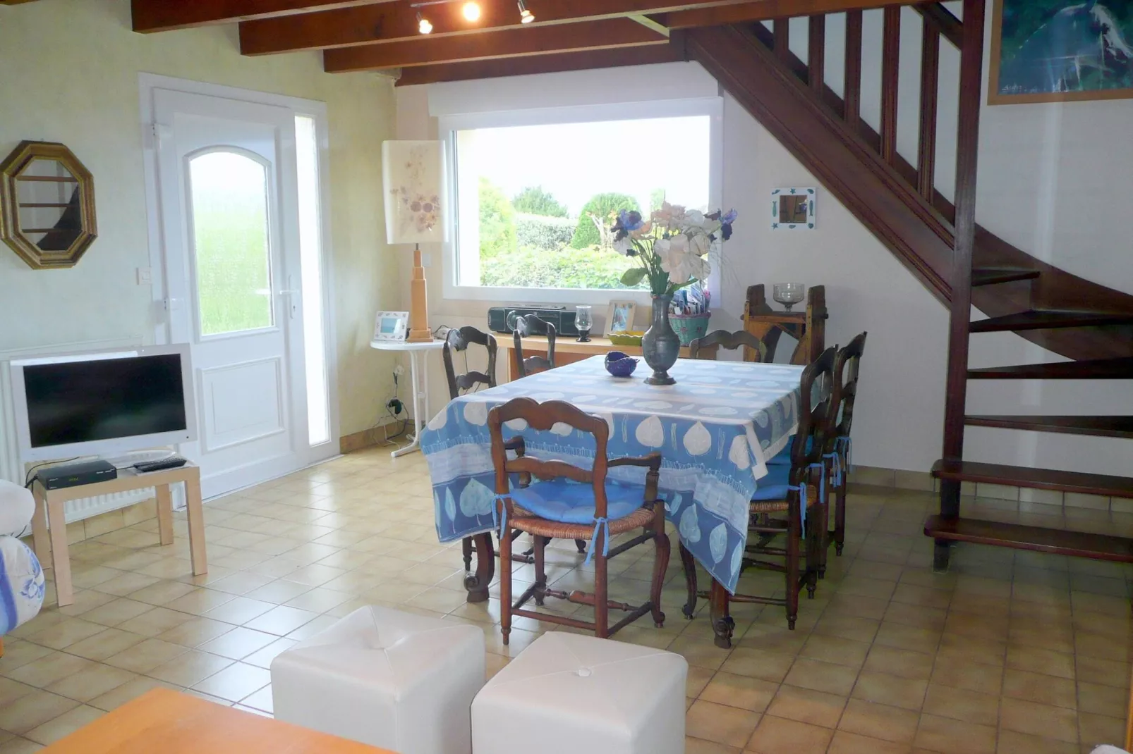 Ferienhaus mit Meerblick Landéda-Esszimmer