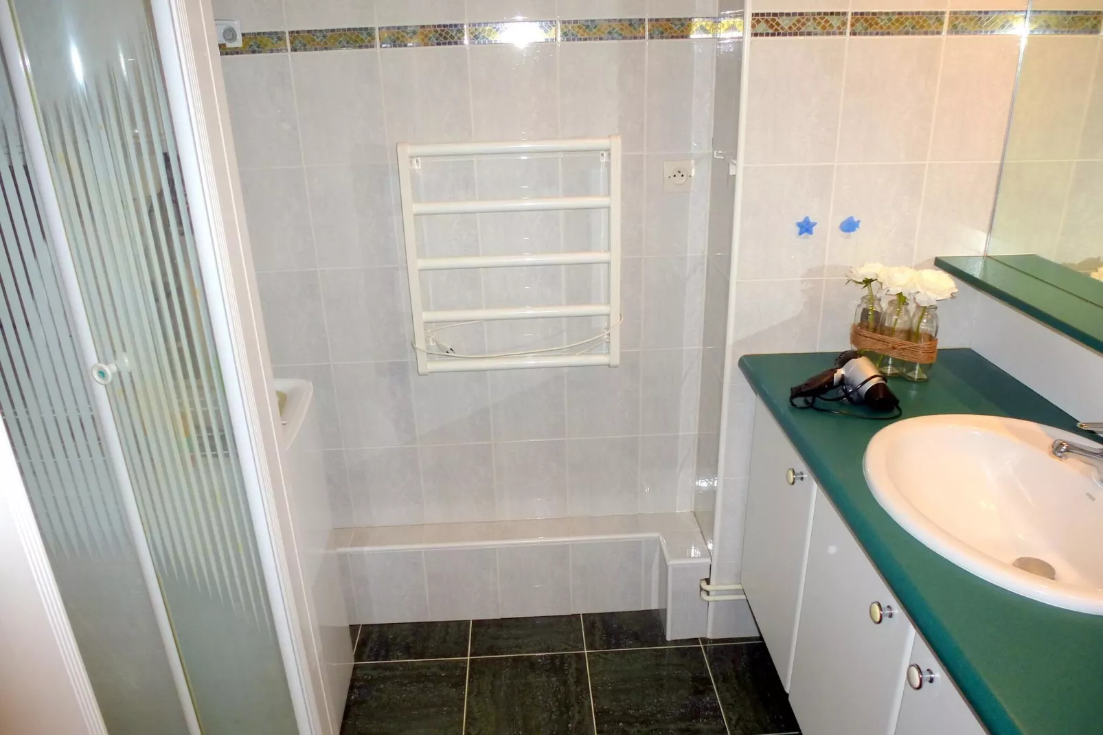 180° Panorama Meerblick Ferienwohnung Roscoff-Bathroom