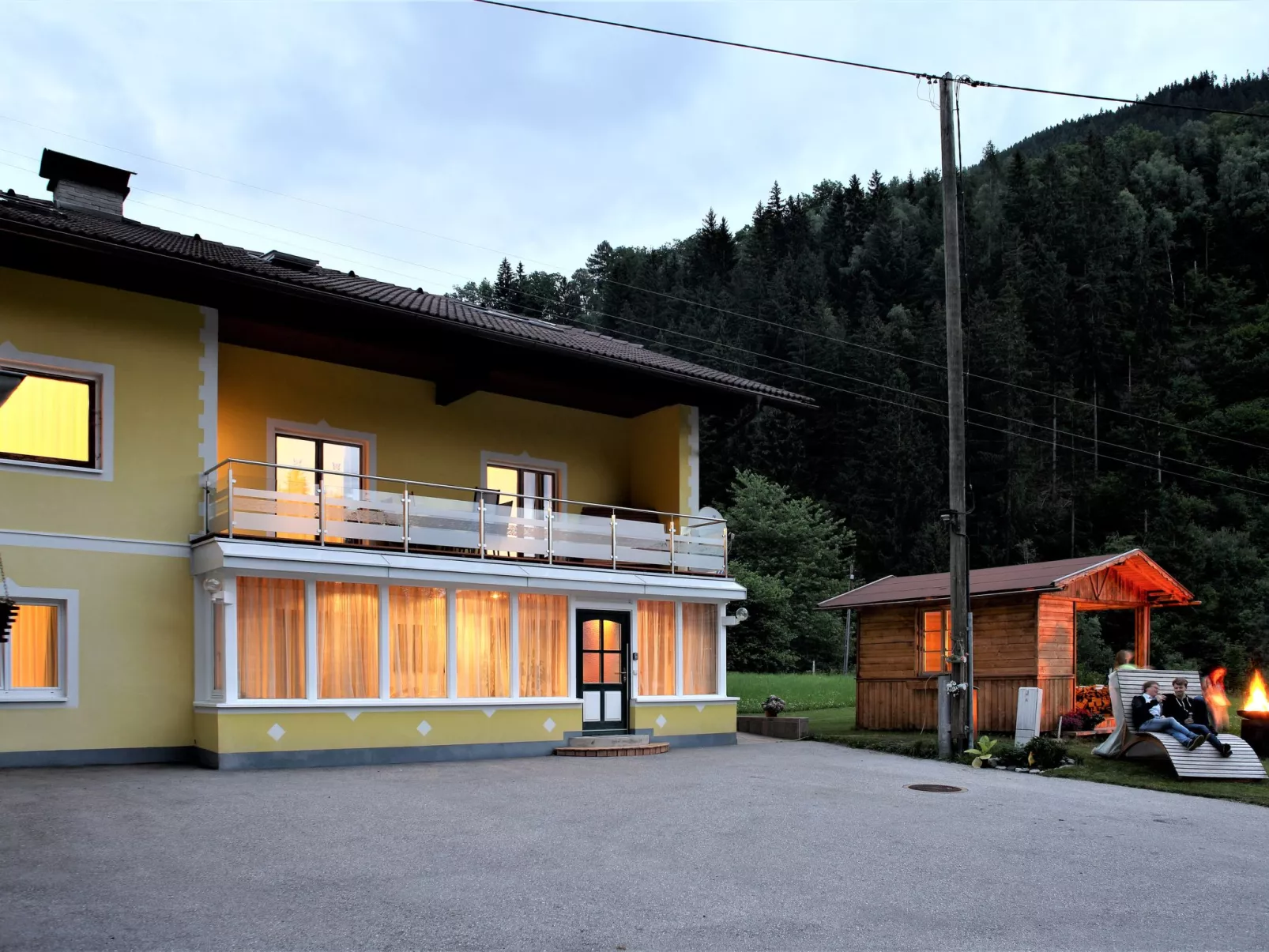 outside
