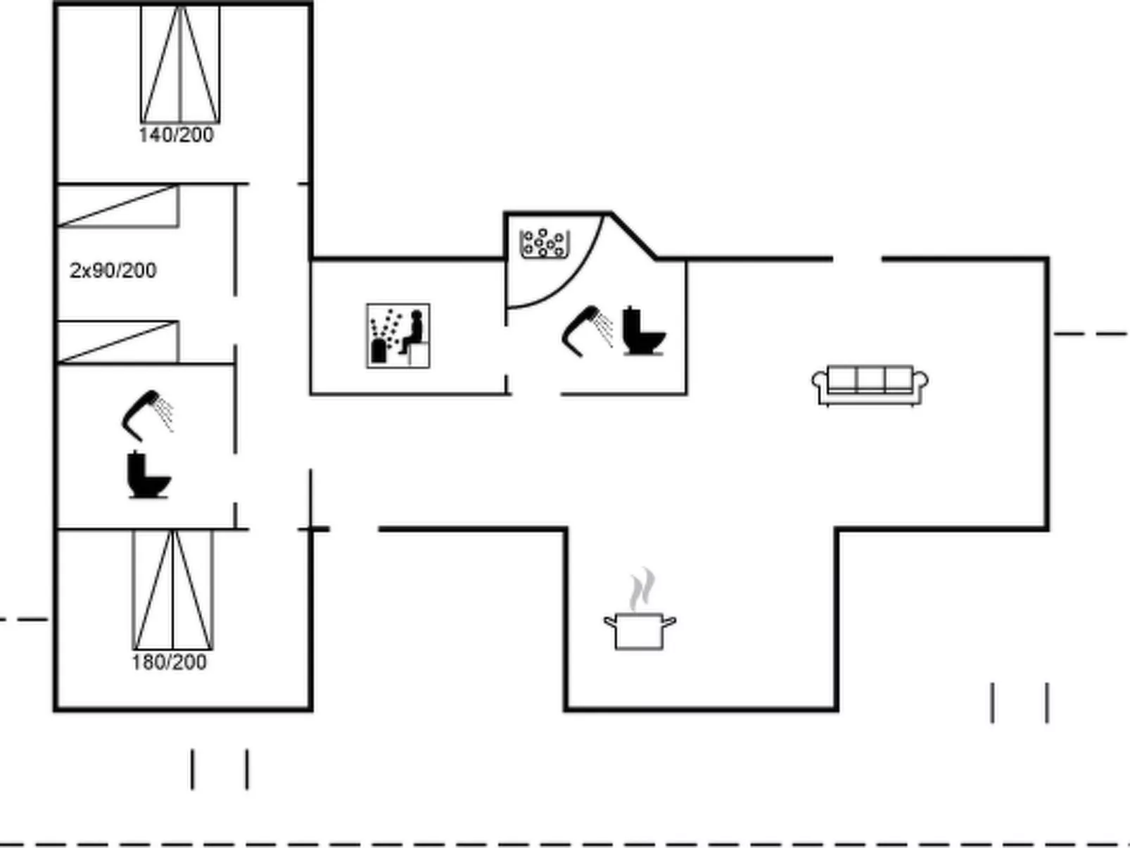 "Bodulf" - 600m from the sea-Inside