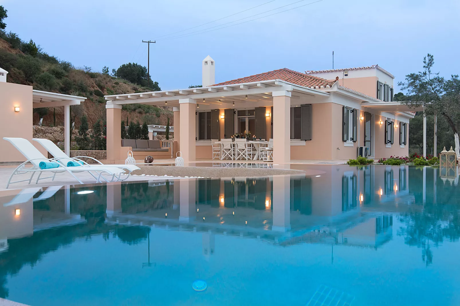 Elegant Villa Apolonas-Extérieur été