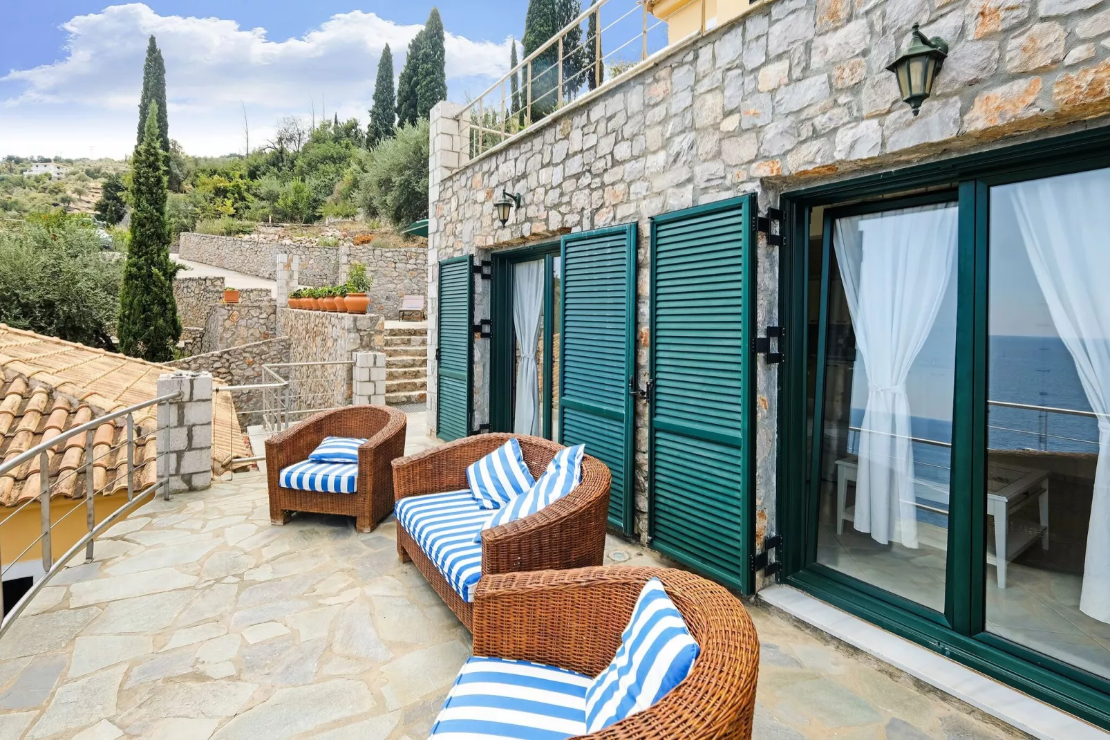 Villas God Bacchus  God Dionysus-Terrassenbalkon