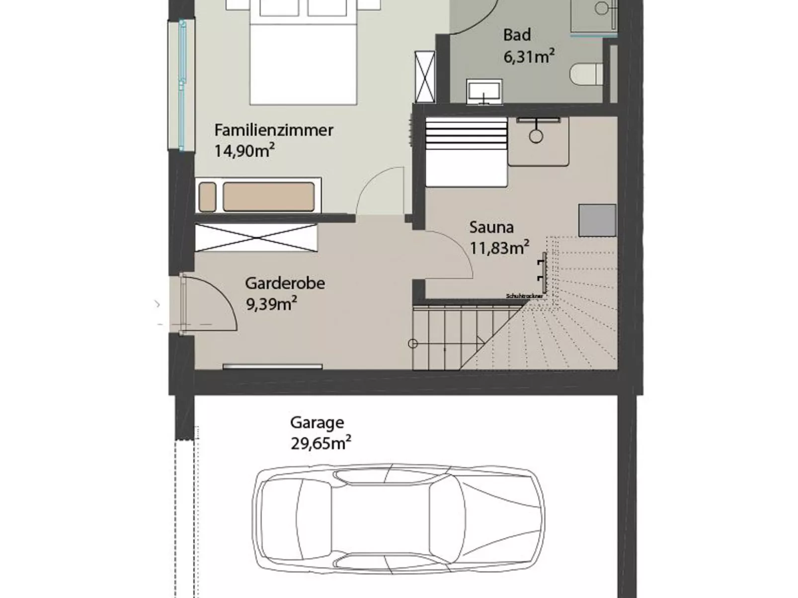 Für 11 Personen mit Sauna oder IR-Sauna-Inside