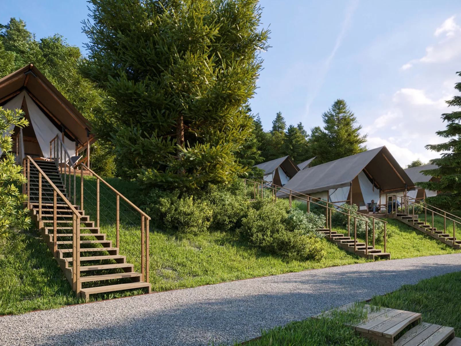 Luxuszelt Safari für 4 Personen-Outside