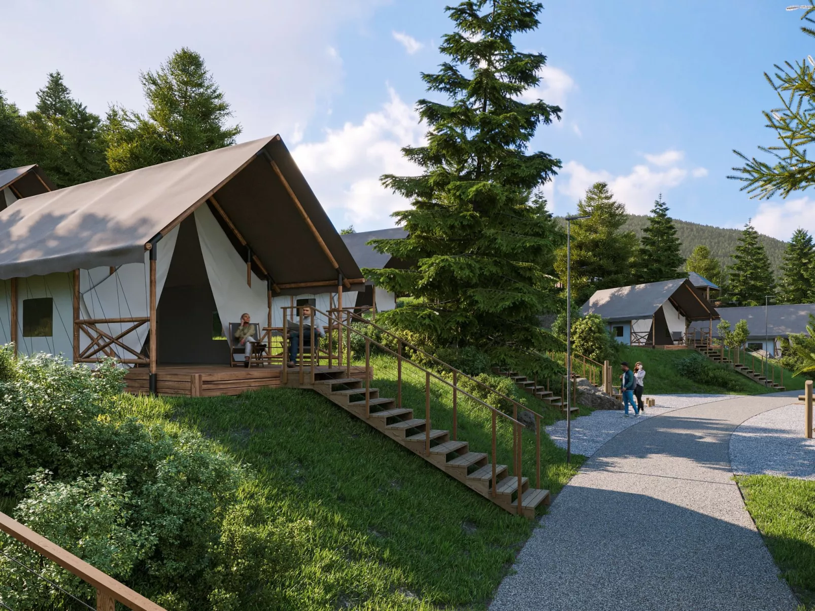 Luxuszelt Safari für 4 Personen-Outside