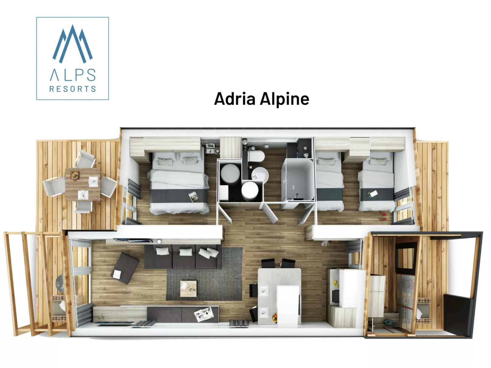 Premium mit 2 Schlafzimmern-Inside