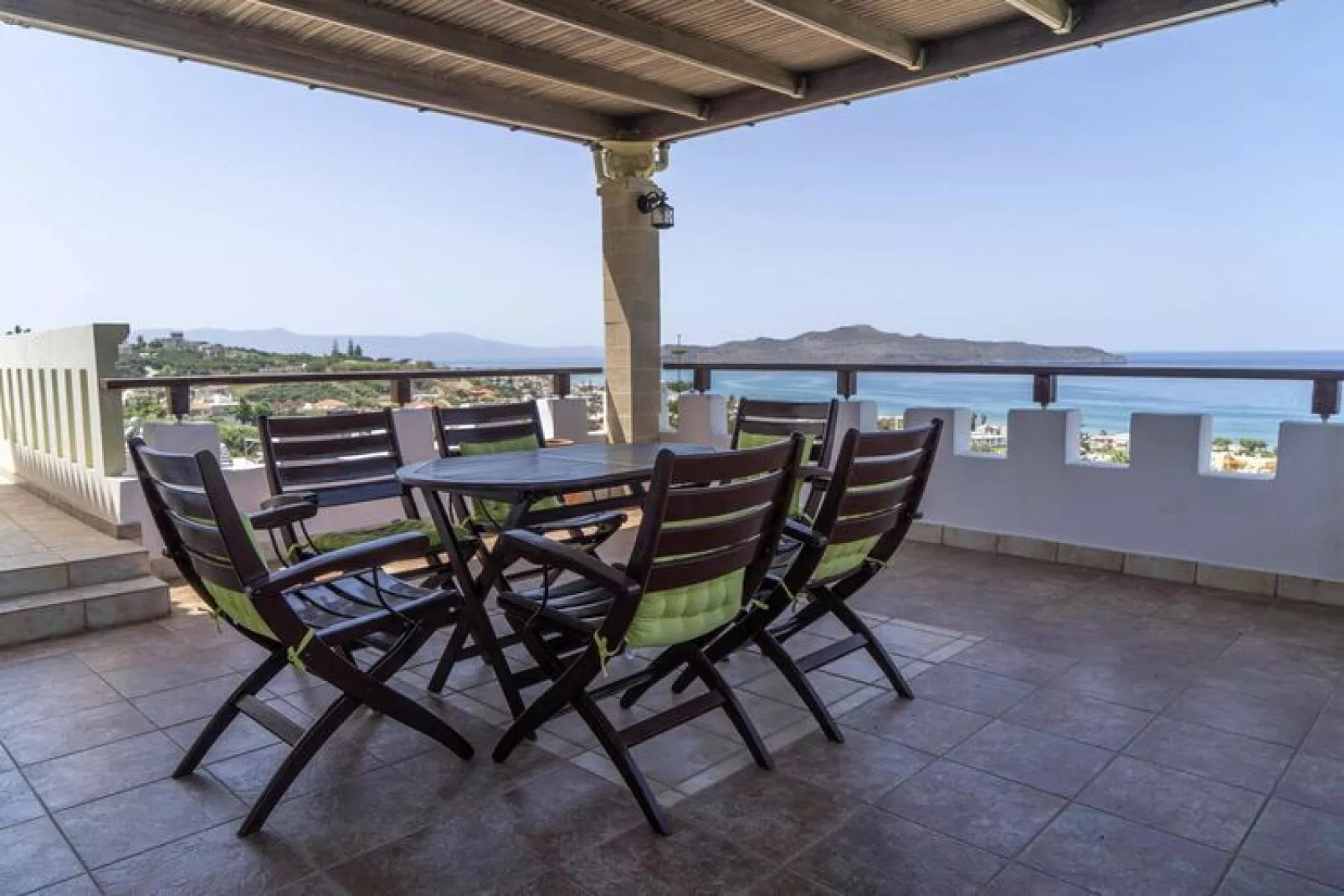 Holiday home, Stalos-Villa Giorgos-Terrace balcony