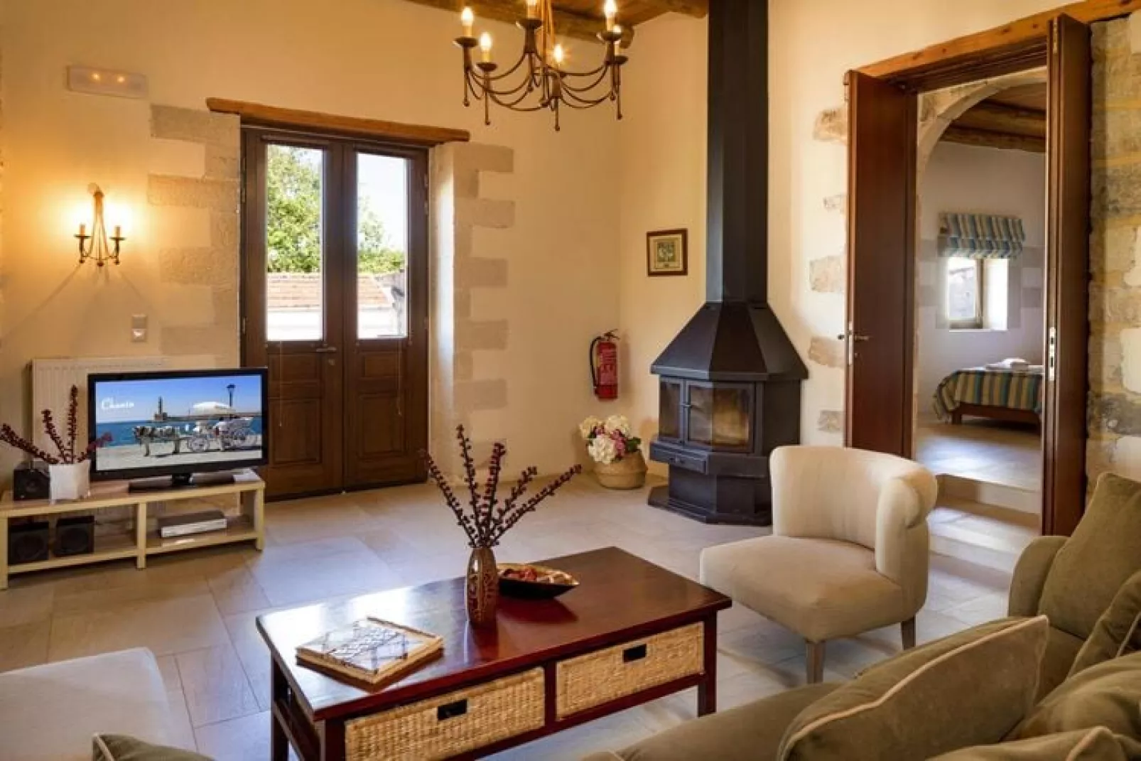 Holiday home, Maheri-Villa Aladanos-Wohnzimmer