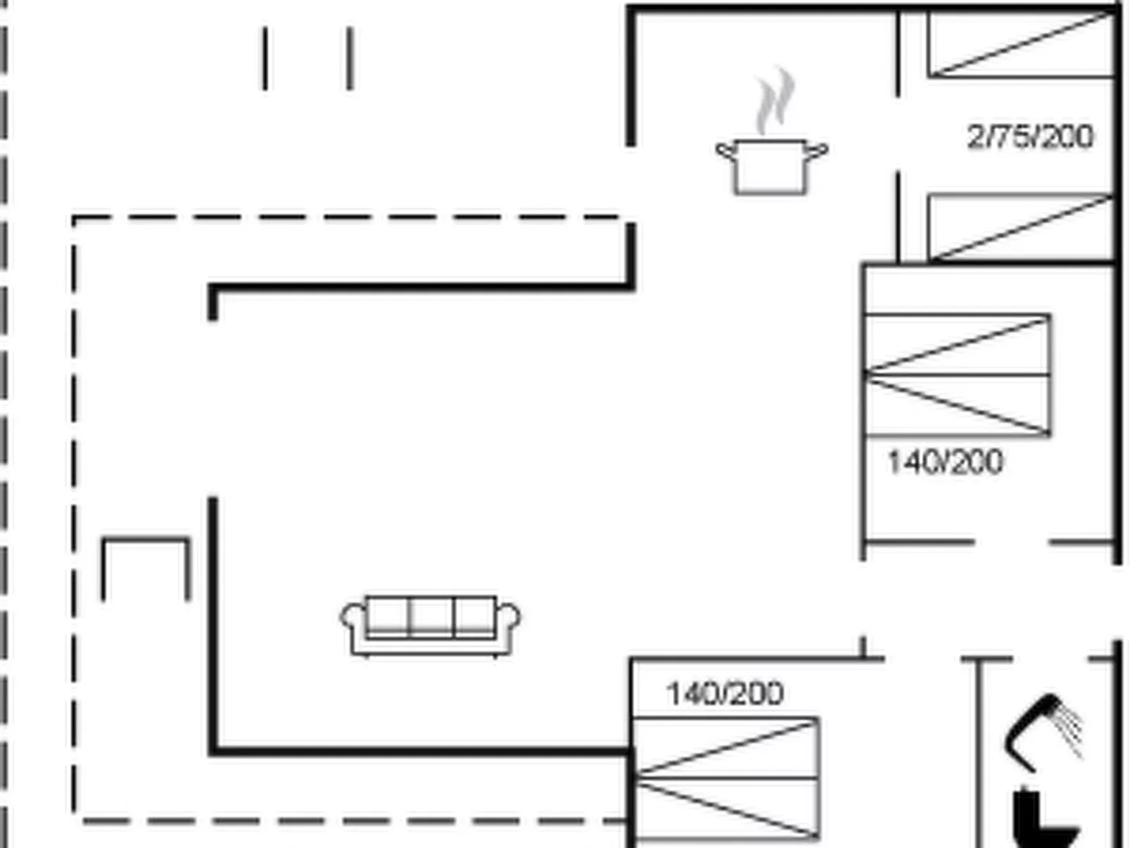 "Skjold" - 600m from the sea-Inside