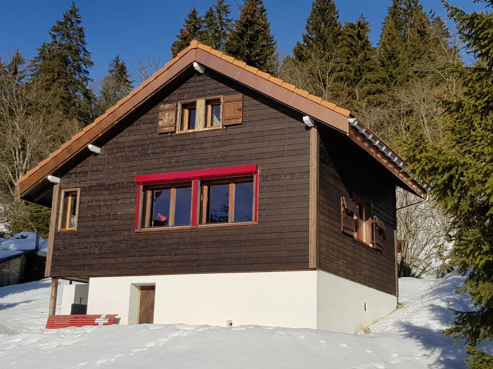 Chalet de la Vue des Alpes-Draußen