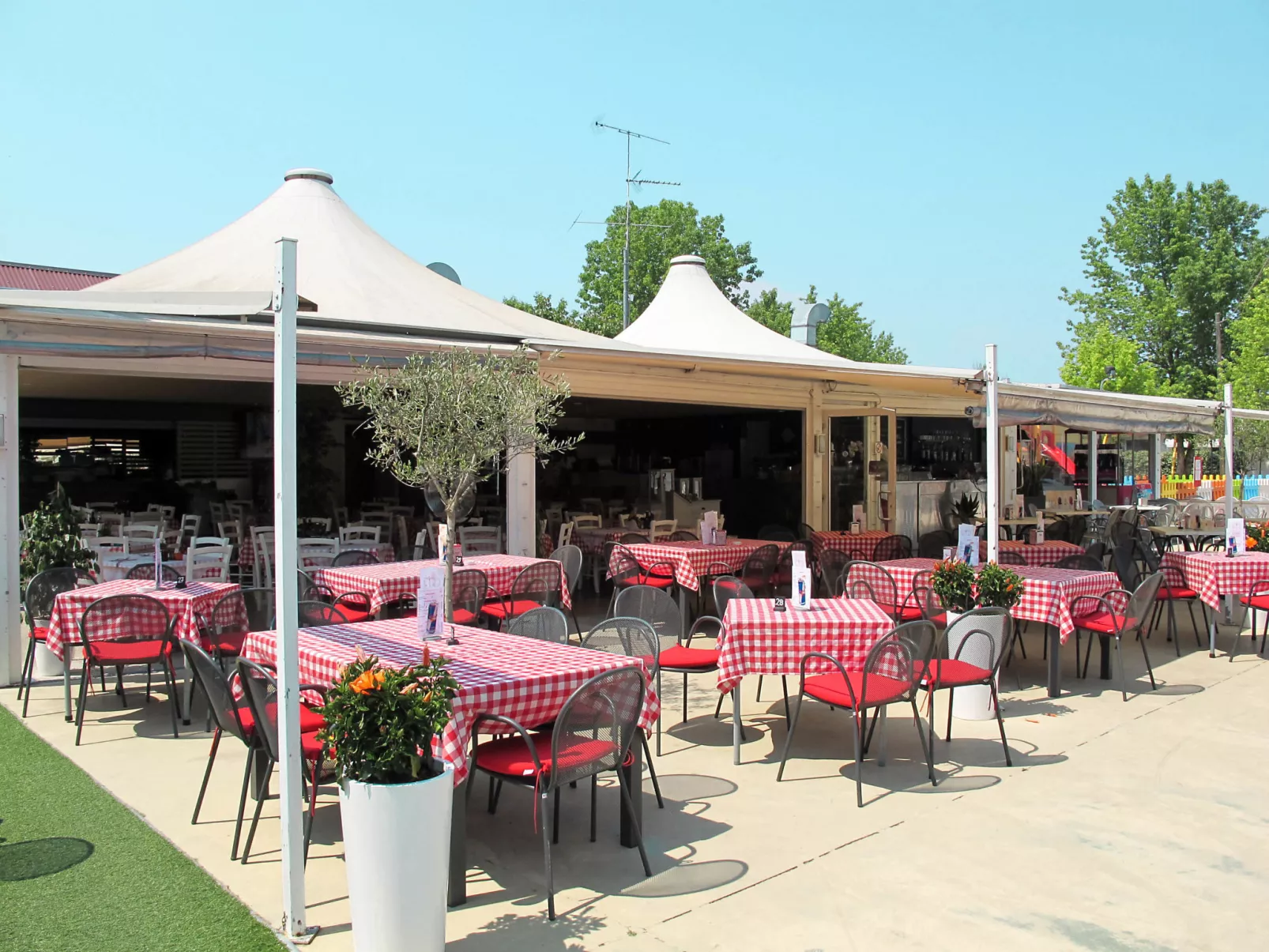 Camping Butterfly-Drinnen