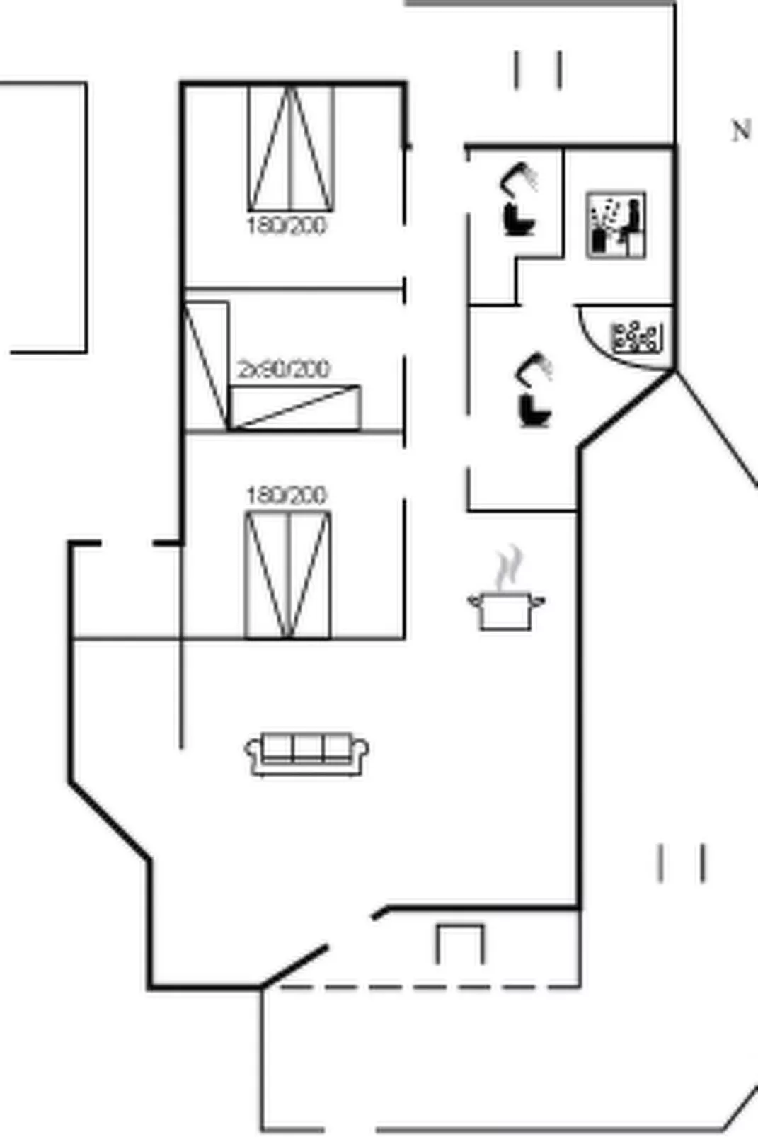 "Swanhild" - 900m from the sea-Inside