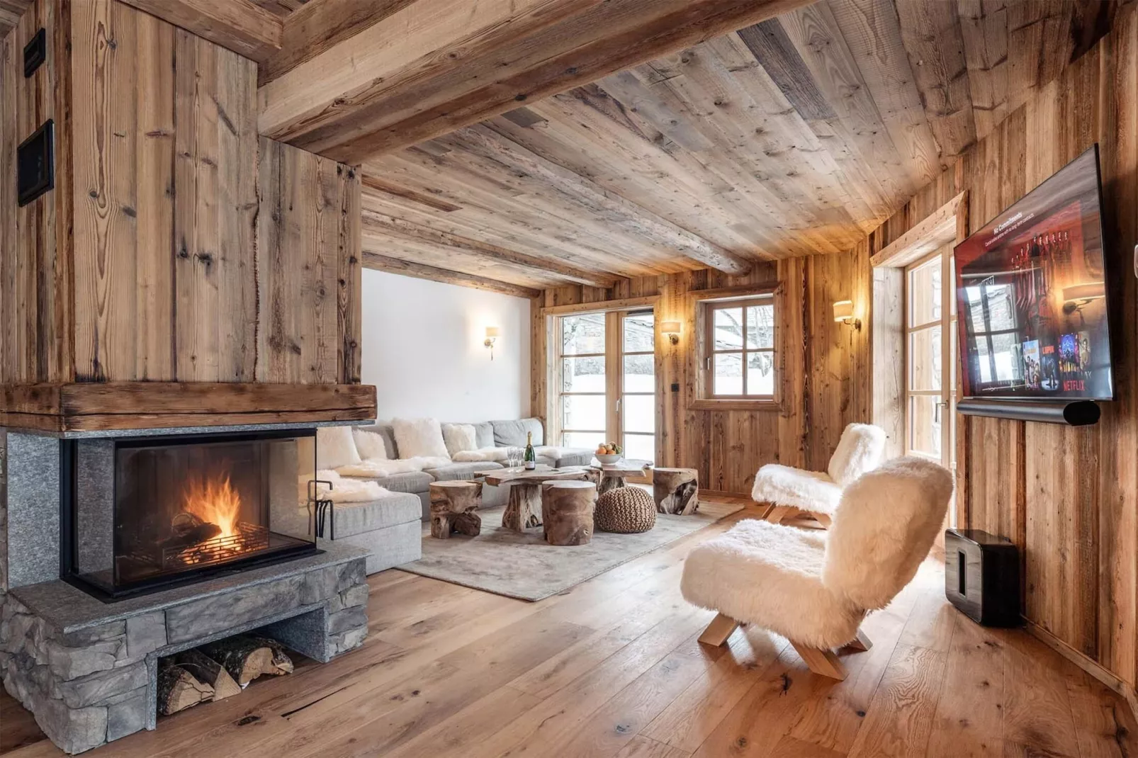 Chalet Les Sources de l'Isère-Living room